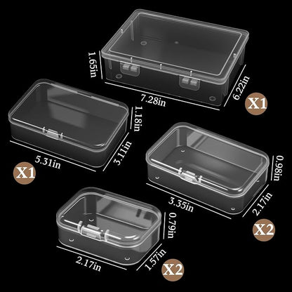 Jetec 6 Pieces Mini Plastic Clear Beads Storage Containers Box - Image 2