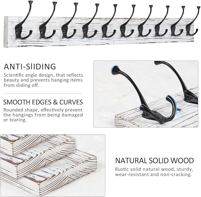 IBosins 34'' Coat Rack Wall Mount - Image 2