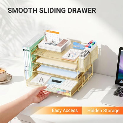 OPNICE Desk Organizer, 4-Tier Desktop File Organizer - Image 7
