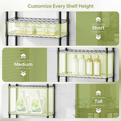 Simple Trending 4 Tier Over The Toilet Storage Rack, Bathroom Organizers and - Image 4
