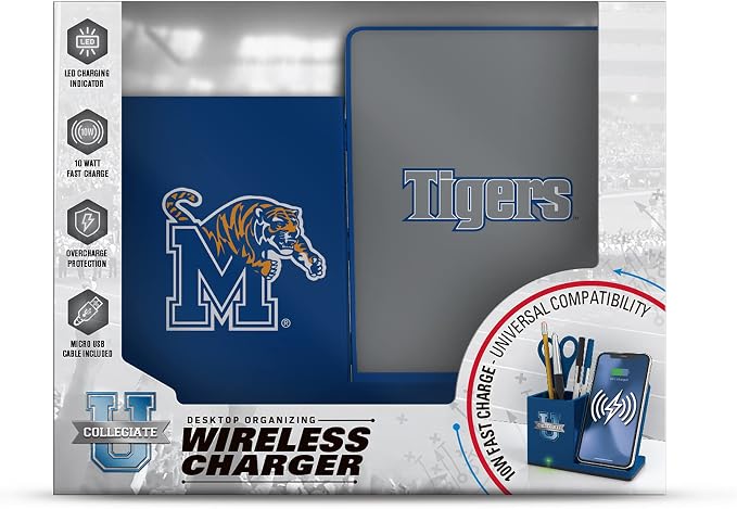 SOAR NCAA Unisex Cell Phone Wireless Charging Stand and Desktop Organizer - Image 3