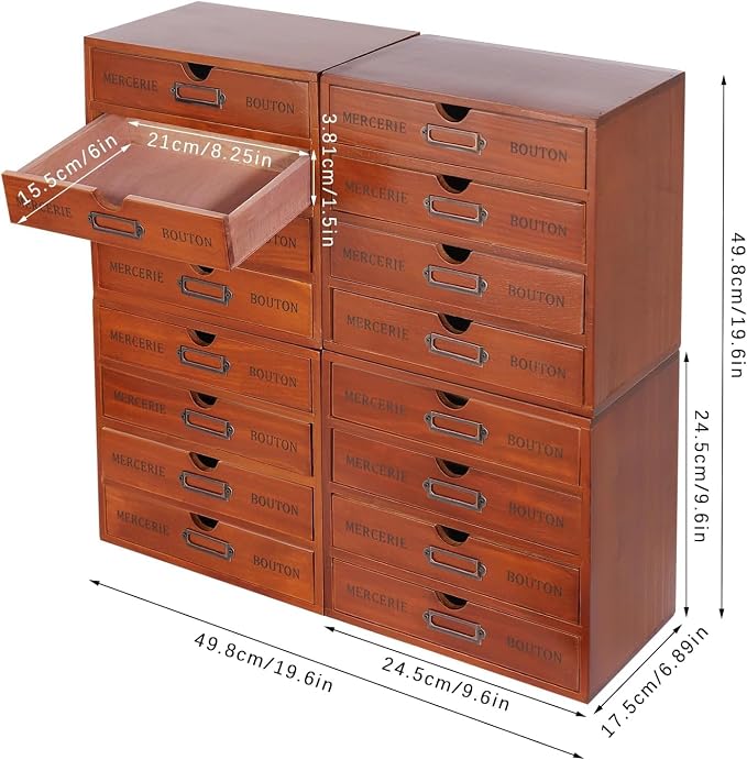 Vintage Wooden Drawer Organizer - Image 2