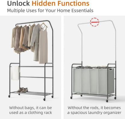 ROMOON Rolling Laundry Basket Organizer - Image 4