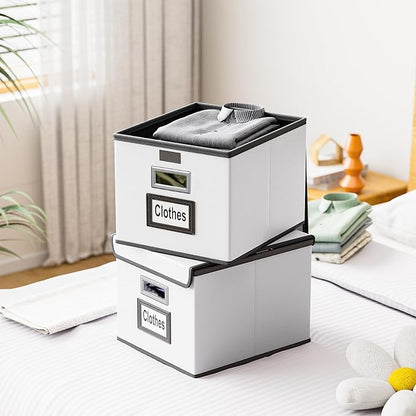 File Organizer Box with Lids, Collapsible File Folder Organizer | File Box with - Image 8