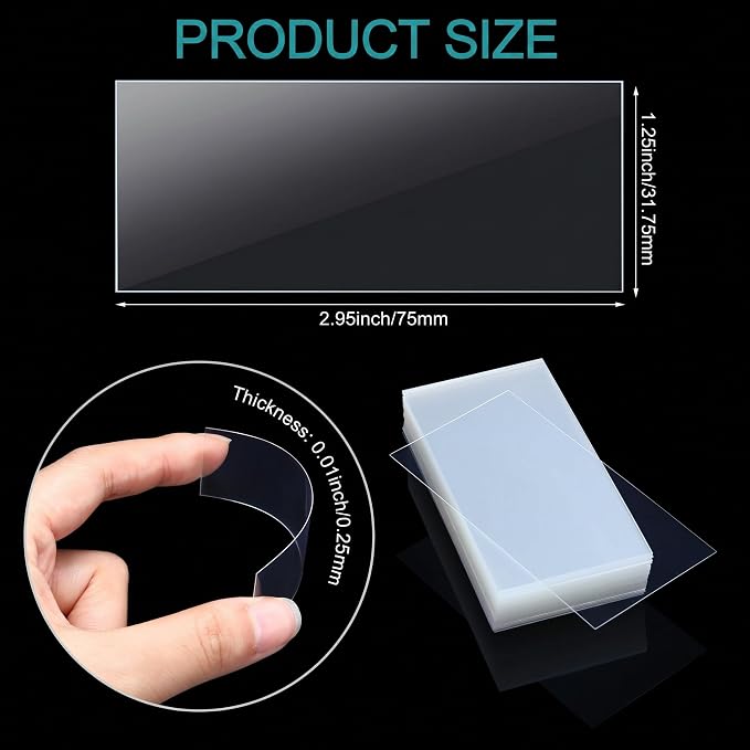 Leinuosen 2000 Pcs Clear Plastic Tags Bulk Shelf Price Tag Label Holders - Image 2