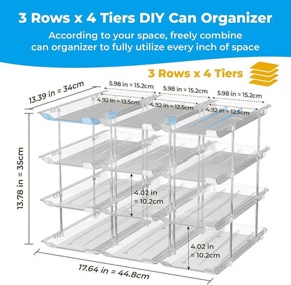 Stackable 4 Tiers Can Organizer Pantry, Canned Food Holder - Image 2