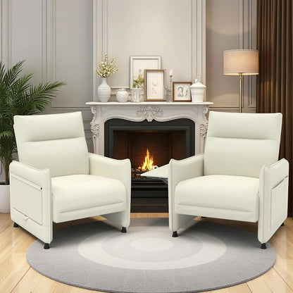 Upholstered Accent Sofa, Modern Faux Leather Chair - Image 8