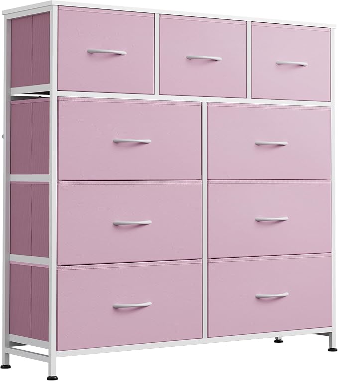 WLIVE 9 Drawer Dresser, Fabric Storage Tower by WLIVE