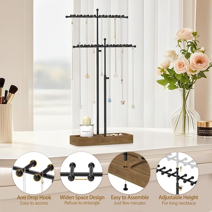 MODOWEY Necklace Holder Organizer Stand - Image 5