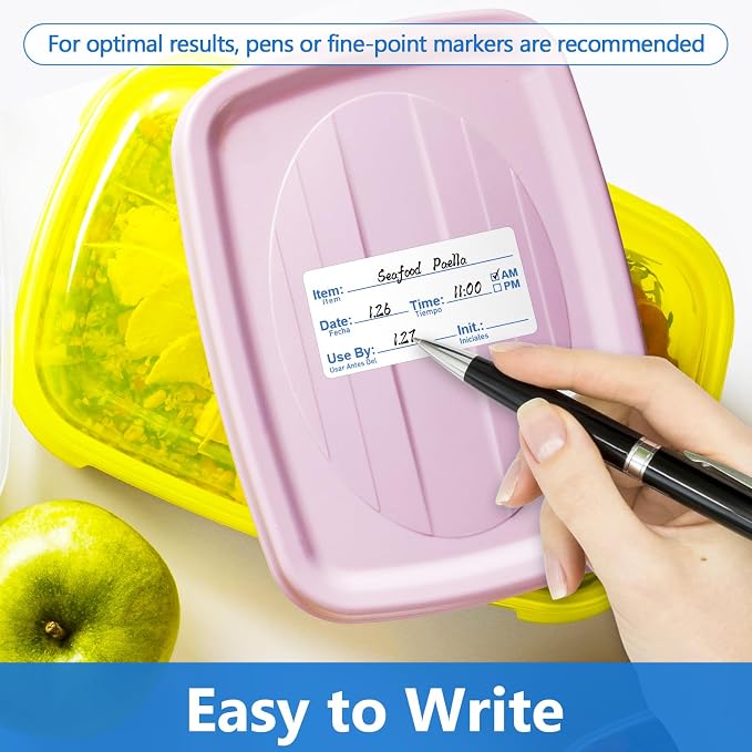 2"x1" Instantly Dissolvable Food Labels Roll 200 Pcs, Fast Dissolve in 30 Sec - Image 4