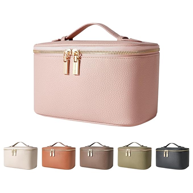 Cosmetic Bag, ROWNYEON Makeup Bag, Portable Makeup Train Case, Travel Toiletry by CAMDEEZ