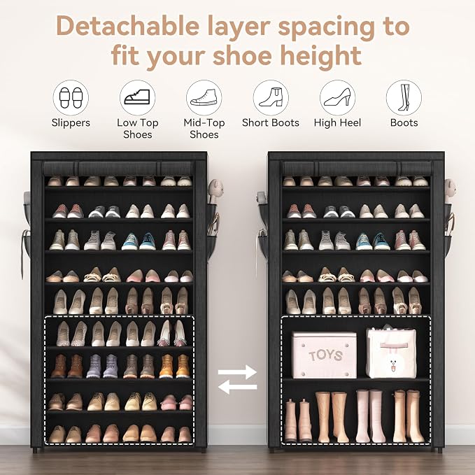 LANTEFUL Shoe Rack with Covers - Image 6