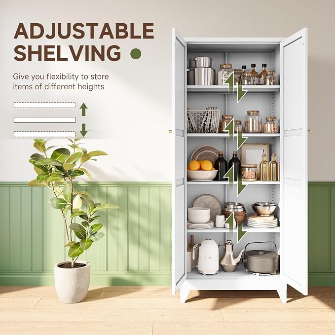 Letaya 75" H Metal Storage Cabinet - Image 8