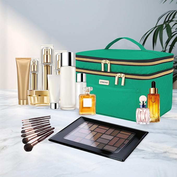 8.8L Makeup Travel Bag Women, Large Cosmetic Case, Makeup Bag Organizer Box - Image 2