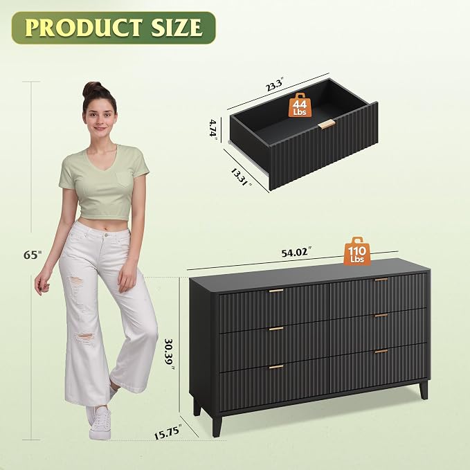 WLIVE Fluted Dresser for Bedroom - Image 3