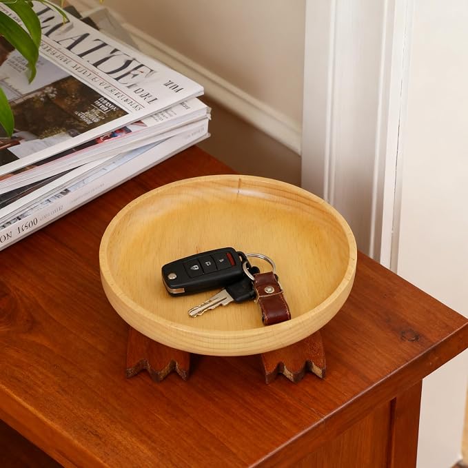 Wood Key Bowl for Entryway Table, Key Tray, Jewelry Tray, Valet Tray - Image 4
