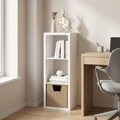 Furinno Cubicle Book Shelf, 3-Cube Bookshelf, Extra Thick Frame Horizontally & by Furinno-FitsYourSpaceFitsYourBudget
