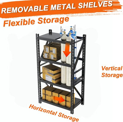 31.5''W Heavy Duty Storage Shelves, 2500LBS Metal Garage Shelving Units - Image 8