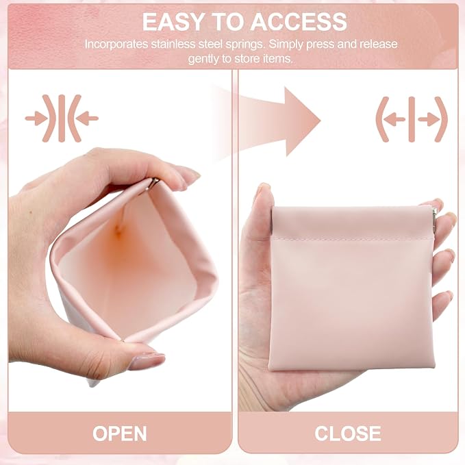 5Pcs Snap Closure Leather Organizer Pouch, Pouchic Leather Organizer, Storage - Image 3
