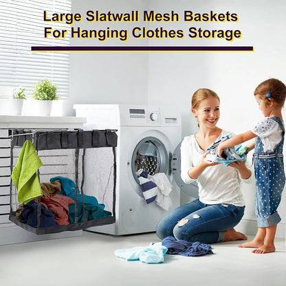 2 Packs Large Mesh Slatwall Baskets, 16×16×12 Inch Slat Wall Mesh Storage - Image 6
