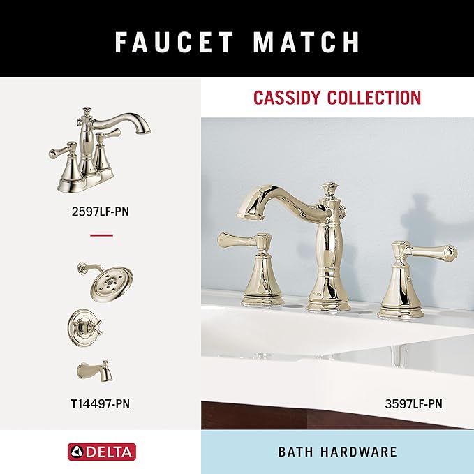 DELTA Cassidy Towel Hooks Polished Nickel Double Bathroom J Hooks Wall Mounted - Image 3
