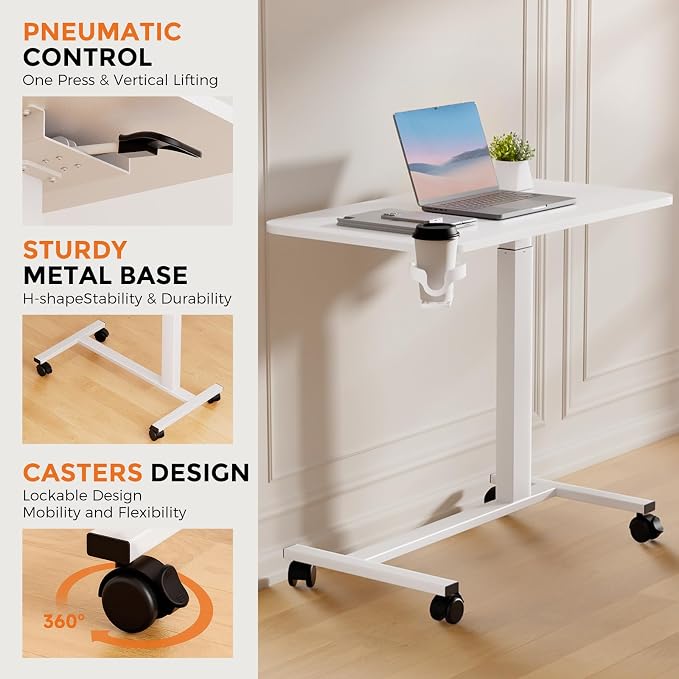 COMHOMA Adjustable Overbed Bedside Table - Image 7