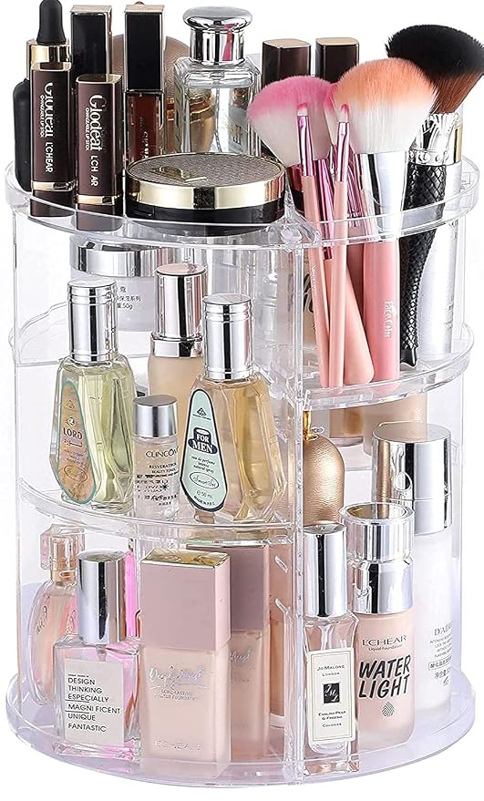 Clear Rotating Makeup Organizer by Cqacrylic