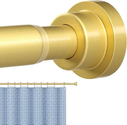 Shower Curtain Rod Gold Tension Rod 45 to 77 Inch Spring Curtain Rod Shower rod by ZipGloTensionRod