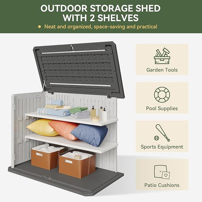 Aoxun White Outdoor Storage Cabinet - Image 2