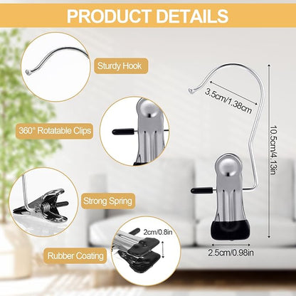 100 Pack Boot Hangers Clips for Closet, Heavy Duty Legging Organizer for Closet - Image 2