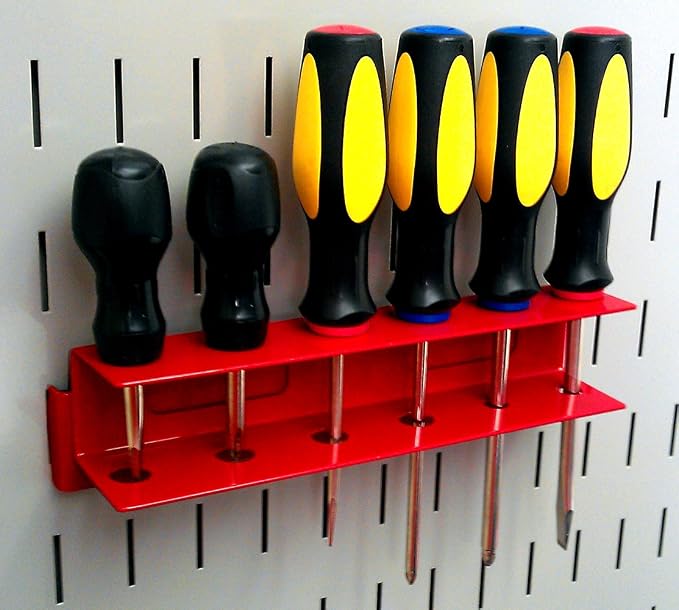 Wall Control Screwdriver Holder Bracket Slotted Metal Pegboard Accessory - Image 3