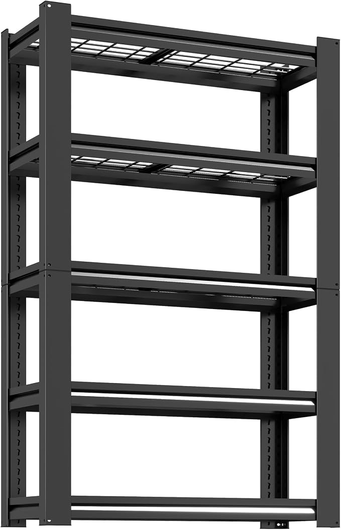 72" H Garage Shelving, Garage Shelves Heavy Duty, 5 Tier Adjustable Storage by VIYET