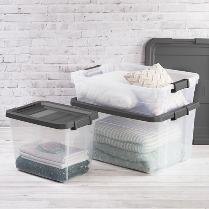 Sterilite 6-Pack Modular Stacker Box, Durable Clear Plastic Storage Bins - Image 7