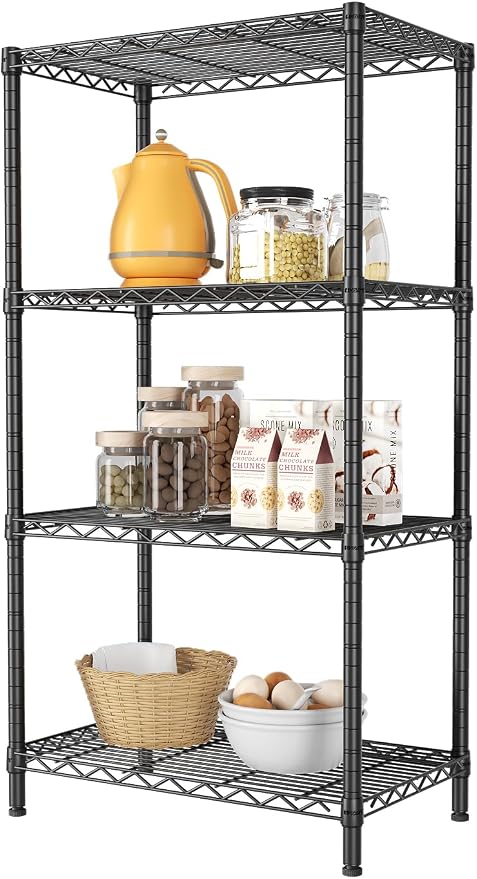 SINGAYE 4 Tier Storage Rack Wire Shelving Unit Shelves Metal by SINGAYE