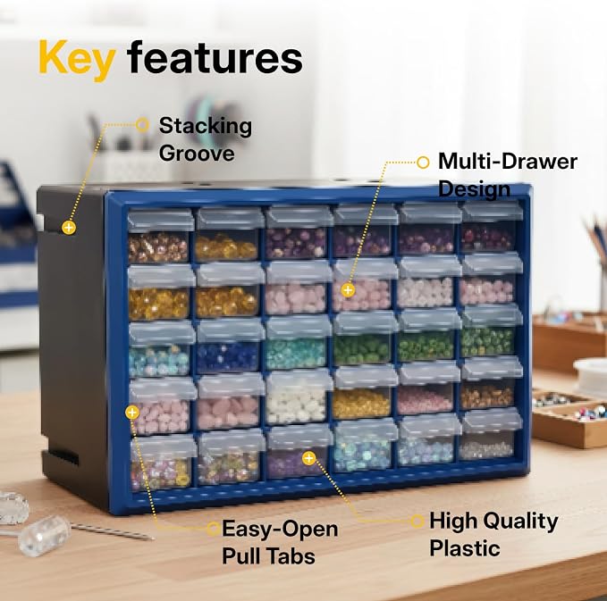 NORTHSKY 30-Drawer Plastic Drawer Storage Cabinet - Image 3