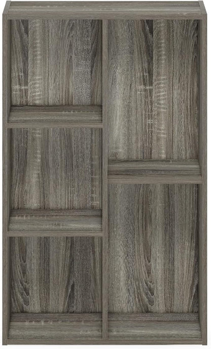 Furinno Luder 5-Cube No Tool Assembly Open Shelf, French Oak - Image 7