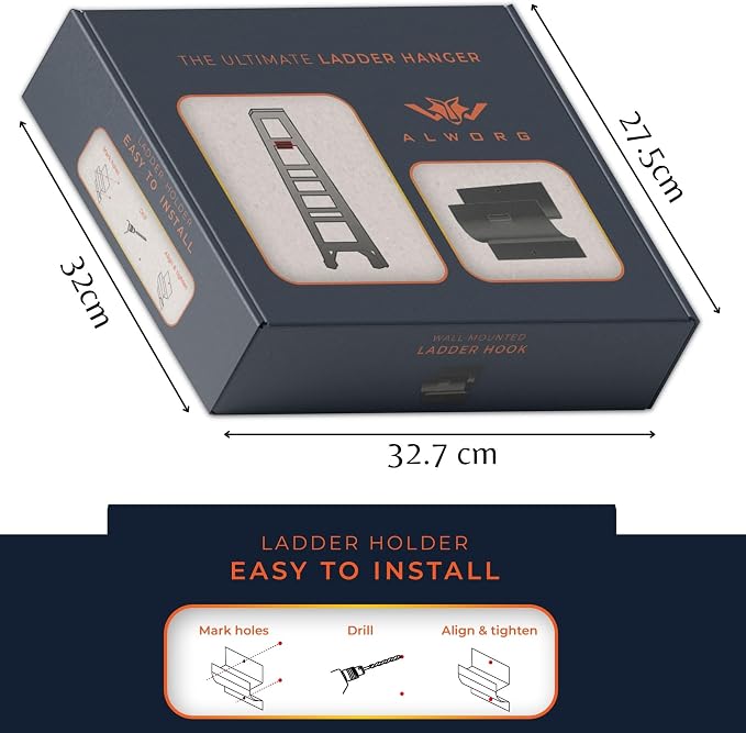 Ladder Hanger set of 2 For Garage Wall - Image 3