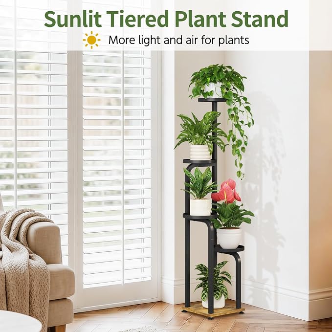 LASZOLA 5 Tiered Plant Stand Tall - Image 6