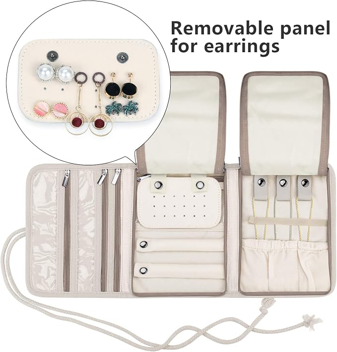 Teamoy Travel Jewelry Roll, Jewelry Storage Bag Organizer - Image 3
