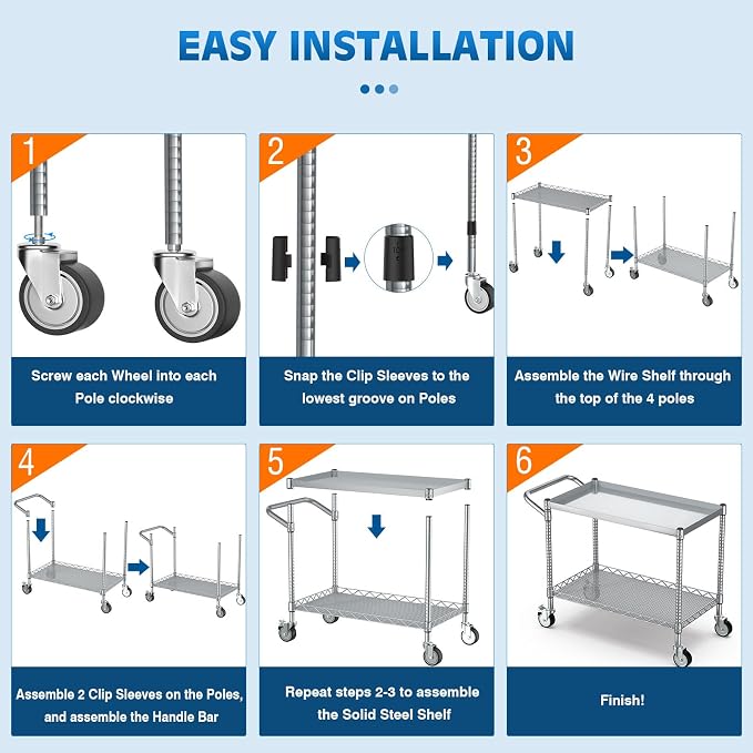 Leteuke 2 Tier Utility Tool Cart - Image 8