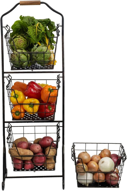 Mikasa Gourmet Basics Ferme 4-Tier Market Basket - Image 4