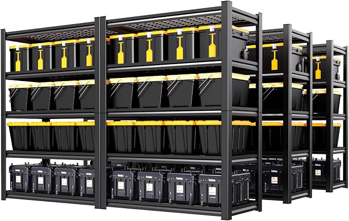 6 Pack Garage Shelving 5-Tier Heavy Duty Storage Shelves, Tool-Free Adjustable by AOAORGG