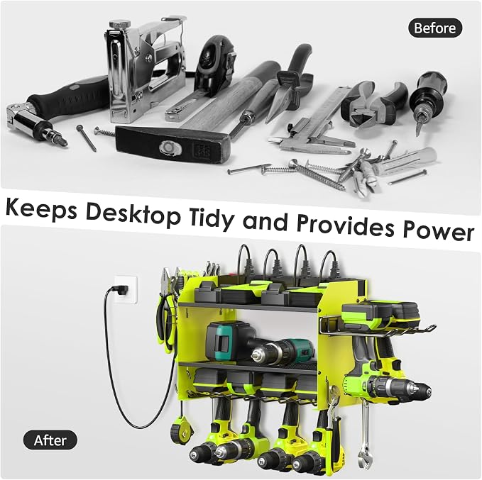 CCCEI Modular Power Tool Organizer Wall Mount Charging Station, Garage Drill - Image 4