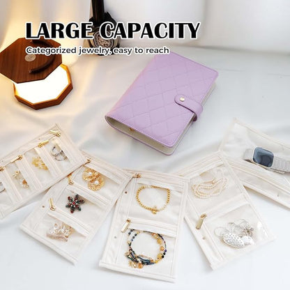 Travel Jewelry Organizer Case ， Portable Jewelry Organizers Storage Book - Image 3