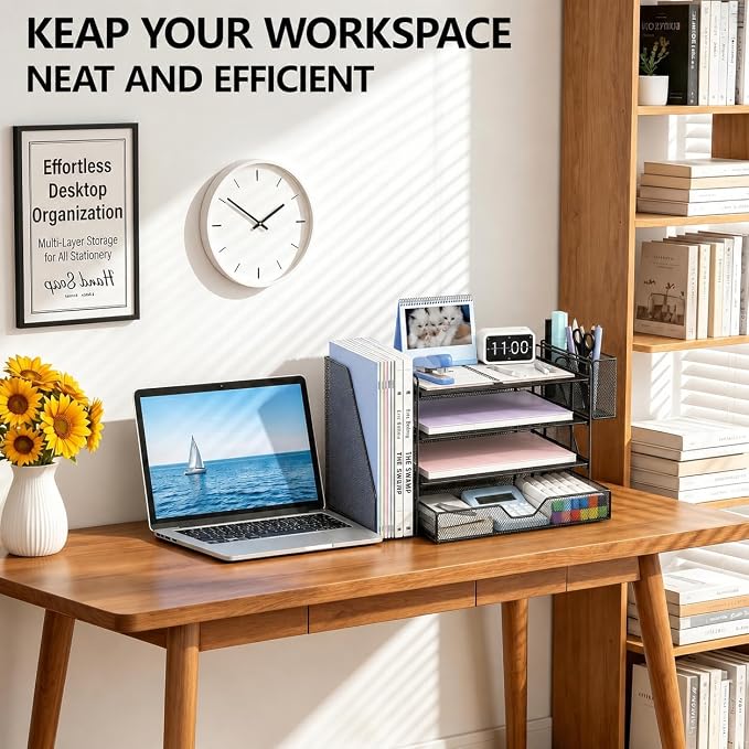 OPNICE Desk Organizer, 4-Tier Desktop File Organizer - Image 5