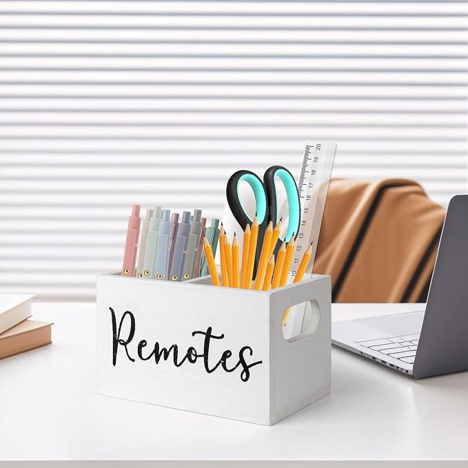 Remote Control Holder, Wooden TV Remote Holder - Image 7