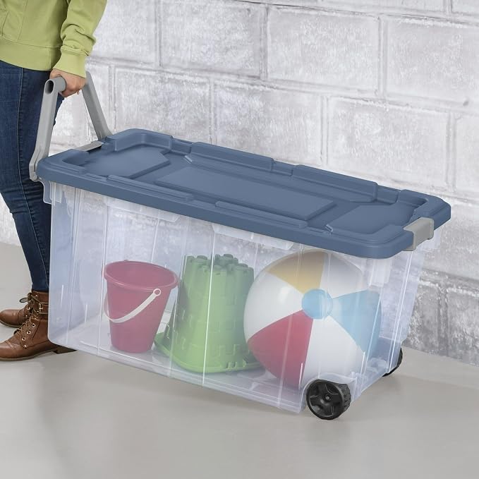 Extra Large Storage Bin, 40 Gallon Wheeled Plastic Storage Container - Image 4