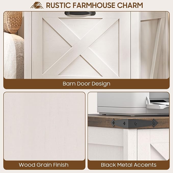 Farmhouse File Cabinet with 2 Drawers - Image 5
