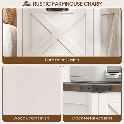 Farmhouse File Cabinet with 2 Drawers - Image 5