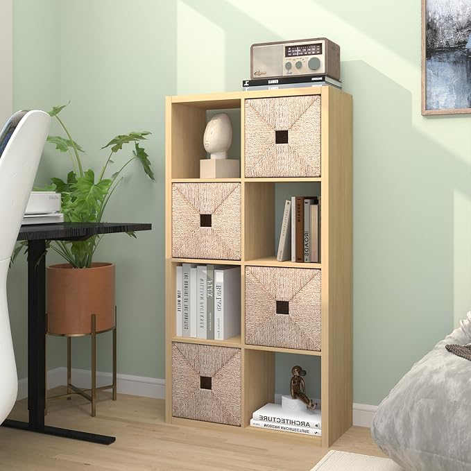 CTESNE【2026 Wooden Thick Frame 8 Cube Storage Organizer Shelf - Image 2